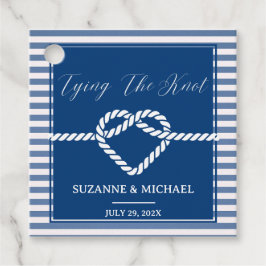 Romantische Knot Nautical Navy Blauer Streifen Hoc Geschenkanhänger