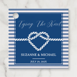 Romantische Knot Nautical Navy Blauer Streifen Hoc Geschenkanhänger