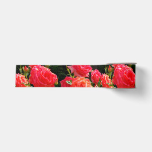 Romantische Korallen-Rose Ripsband