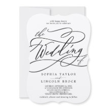 Romantische Kraft-Kalligrafie Blühe die Hochzeit v