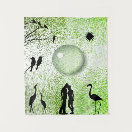 Romantische Landschaft Liebe Geschichte Wandteppich