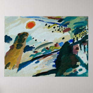 Romantische Landschaft von Wassily Kandinsky Poster