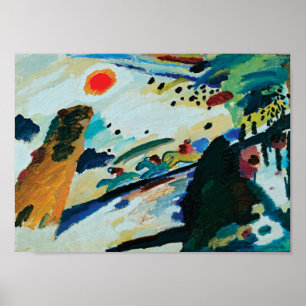 Romantische Landschaft von Wassily Kandinsky Poster
