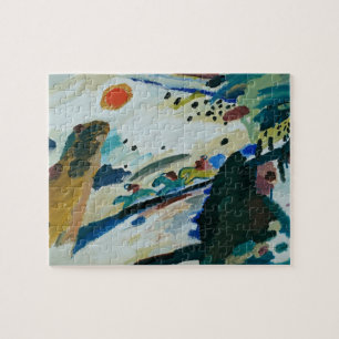 Romantische Landschaft von Wassily Kandinsky Puzzle