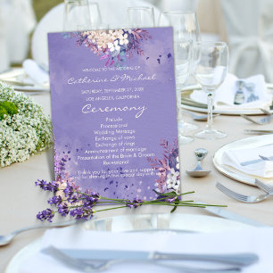 Romantische Lavendel-Hochzeit mit floralen Farben Programm