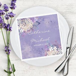 Romantische Lavendel-Hochzeit mit floralen Farben Serviette