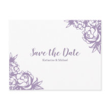 Romantische Lavendel-Pfingstrosen Hochzeit - Save-