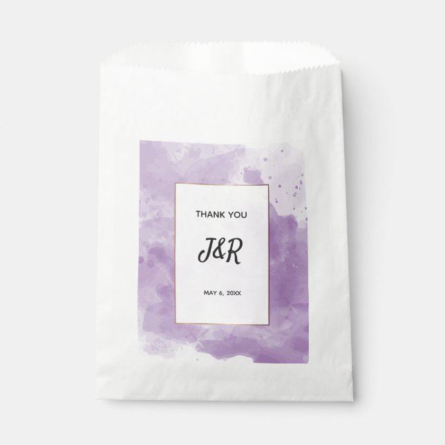 Romantische Lavendelhochzeit Geschenktütchen (Vorderseite)