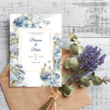 Romantische Lavender Blue Floral Watercolor Hochze