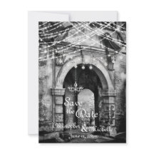 Romantische Lichter Goth Archway Wedding Save the 
