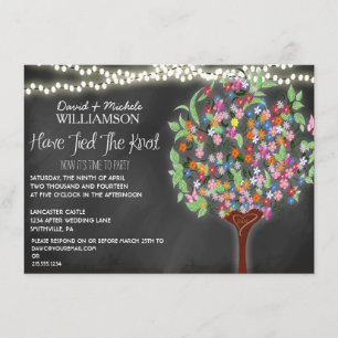 Romantische Lichter Whimsical Tree Post Hochzeit E Einladung