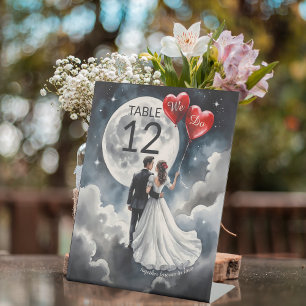 Romantische Liebe Auf Wolke Neun Märchenhafte Hoch Sockelschild