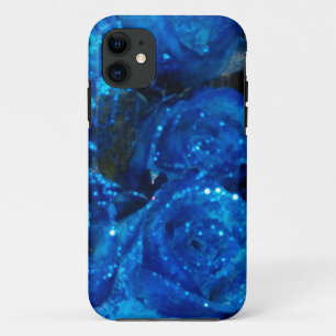 Romantische Liebe Blue Glitzer Glamour Rose Case-Mate iPhone Hülle