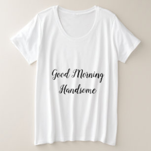 Romantische Liebe des Frühstücks Zitat Typografie Große Größe T-Shirt