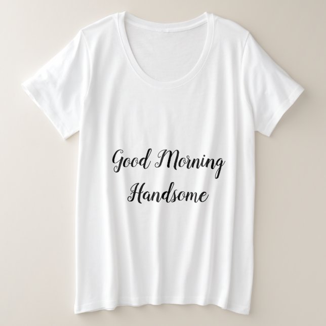 Romantische Liebe des Frühstücks Zitat Typografie Große Größe T-Shirt (Design vorne)