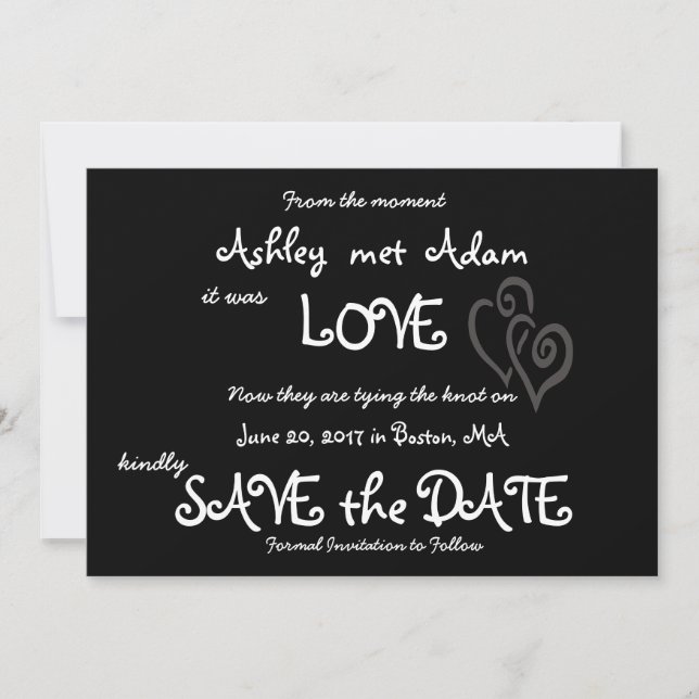 Romantische Liebe Foto Save the Date | Kopfbrett (Vorderseite)