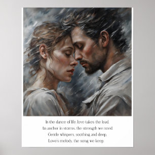 Romantische Liebe Gedicht Valentine Kunst Poster