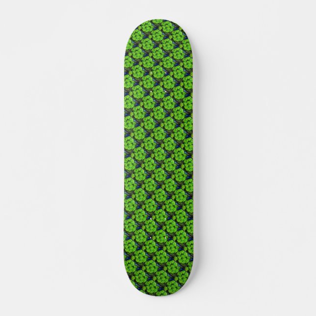 Romantische Liebe Green Glitzer Rose Skateboard (Vorne)