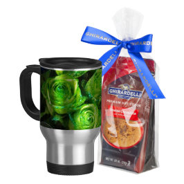 Romantische Liebe Grüne Valentine Glitzer Rose Reisebecher