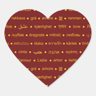 Romantische Liebe Herz-Aufkleber