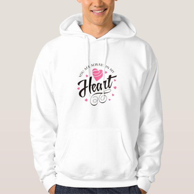 Romantische Liebe Herz Hoodie (Vorderseite)