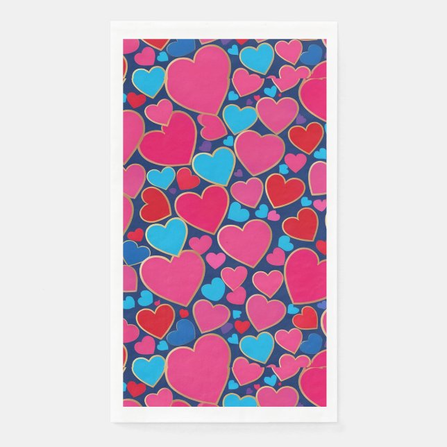 Romantische Liebe Herz Party Hochzeit Badezimmer Serviette (Vorderseite)