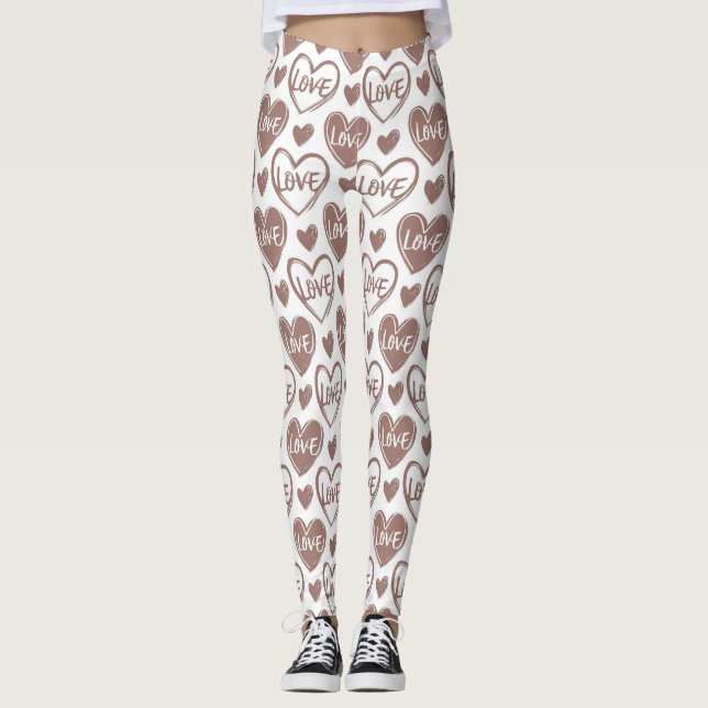 Romantische Liebe Herz - Valentinstag Legende Leggings (Vorderseite)