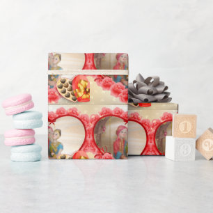 Romantische Liebe Herzens Kunstdruckerei Geschenkpapier