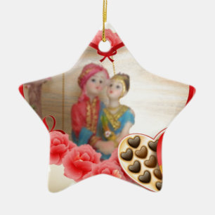 Romantische Liebe Herzens Kunstdruckerei Keramikornament