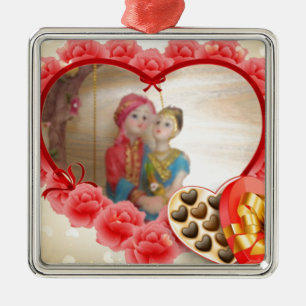 Romantische Liebe Herzens Kunstdruckerei Ornament Aus Metall