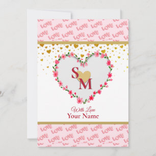 Romantische Liebe-Kalligraphie-Monogramm