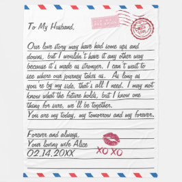 Romantische Liebe Letter Valentine's Day Anniversa Fleecedecke