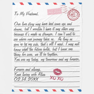 Romantische Liebe Letter Valentine's Day Anniversa Fleecedecke