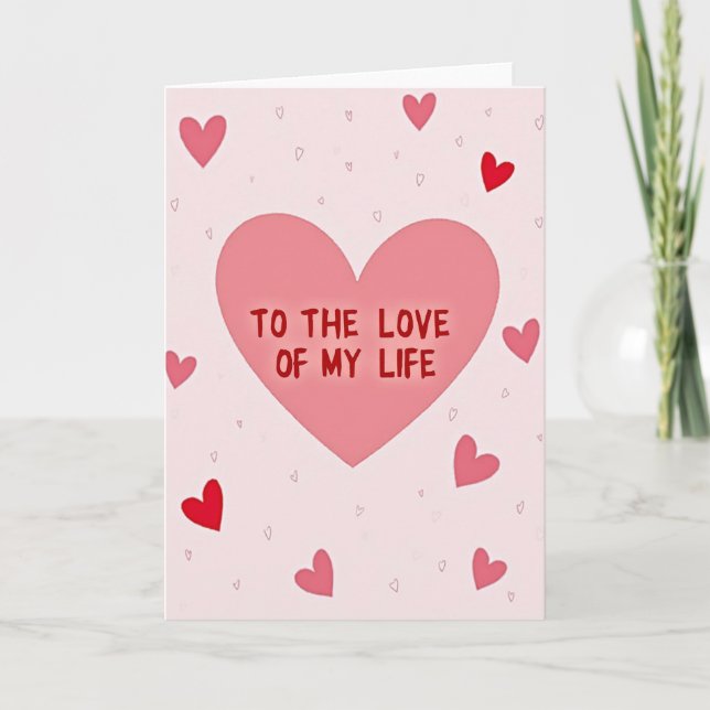 Romantische Liebe Meines Lebens Karte (Vorderseite)