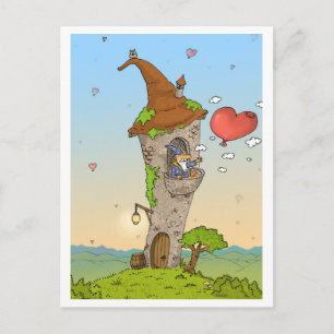 Romantische Liebe Postkarte