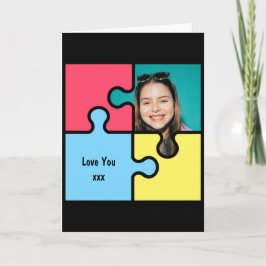 Romantische Liebe Puzzle Personalisierte Grüße Kar Einladung