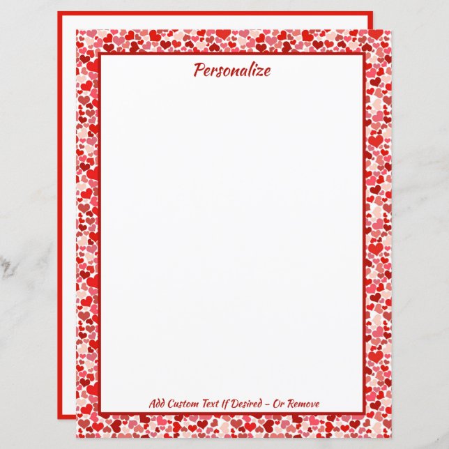 Romantische Liebe Rosa Rotes Herz Valentinstag (Vorne/Hinten)