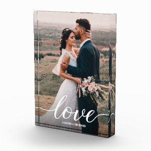 Romantische Liebe Script Wedding Foto Newlyweds