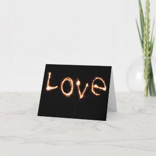 Romantische Liebe Sparklers Valentinstag Karte