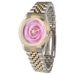 Romantische Liebe Sweet Soft Pink Rose Blume Beoba Armbanduhr