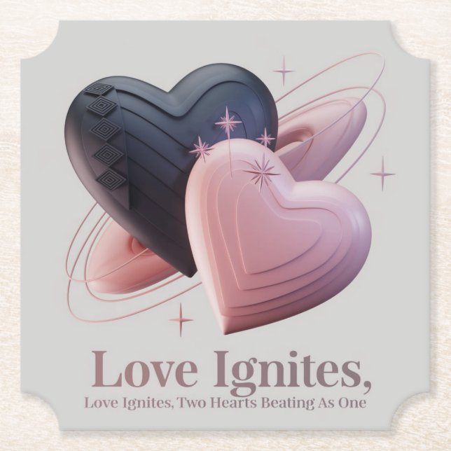 Romantische Liebe Untersetzer (Vorderseite)