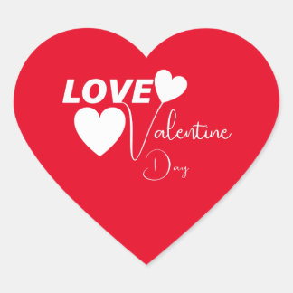 Romantische Liebe Valentinstag Herz-Aufkleber