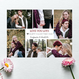 Romantische Liebe Valentinstag Paar Foto Collage Feiertagskarte