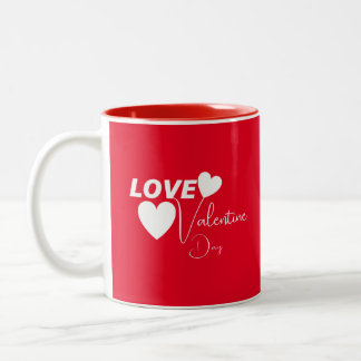 Romantische Liebe Valentinstag Zweifarbige Tasse