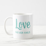 Romantische Liebe Versage nie Geschenke für Bezieh Kaffeetasse<br><div class="desc">Tasse lautet: " Liebe Versage nie: "Romantische Liebe Versage nie Beziehungsgeschenke KaffeemaschinePERSONALISIERTE Beziehungen oder Liebe Geschenke für Freund oder Freundin, Liebe Beziehungsgeflecht Tasse, Liebe, Geschenk von Freund, Geschenk von Freundin, Hochzeitsgeschenke, Brautjunggeschenke, Tasse Geschenke Eltern verschenken mugCustom gedruckte Kaffee Trauzeuge mit Ihren Tasse und einer benutzerdefinierten personalisierte. Verwenden Sie die Designtools,...</div>