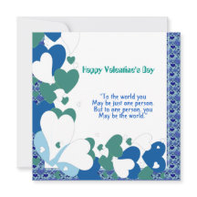 Romantische Liebe Zitat Sweep Herz Valentine Card