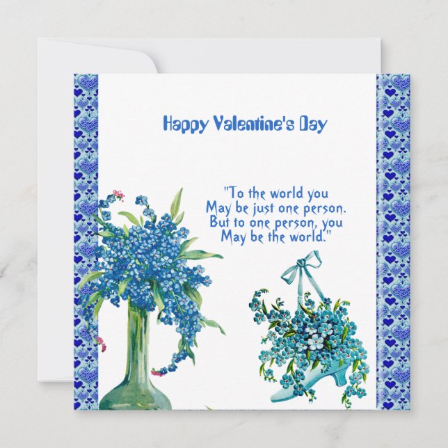 Romantische Liebe Zitat Sweetheart Floral Vase Cus (Vorderseite)