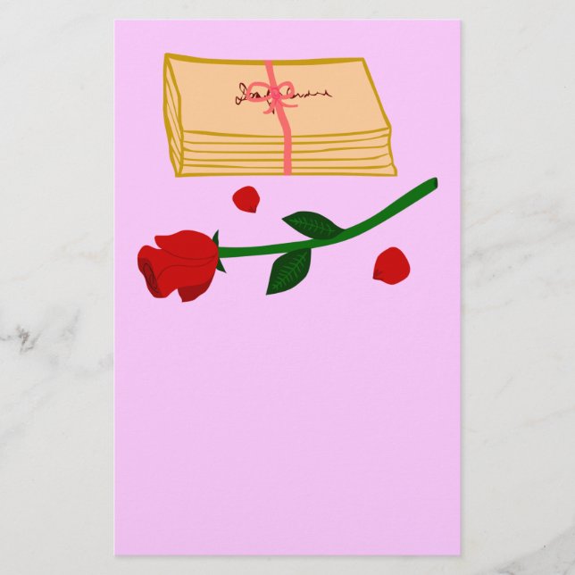 Romantische Lieben Briefpapier (Vorderseite)