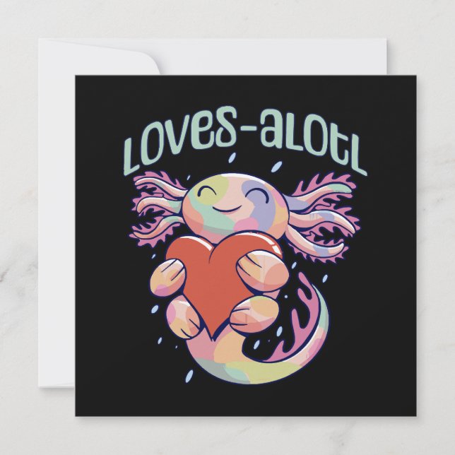 Romantische Lieben - fröhliches axolotl (Vorderseite)