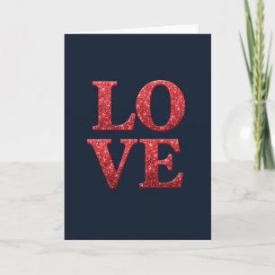 Romantische Liebes-Glitter-Karte Karte
